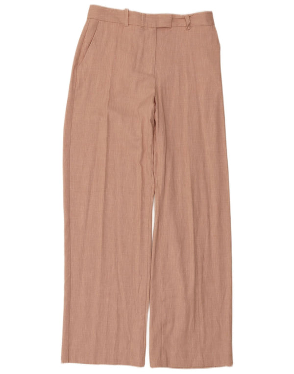 Zara Γυναικείο φαρδύ παντελόνι Chino Small W26 L31 Pink Polyester