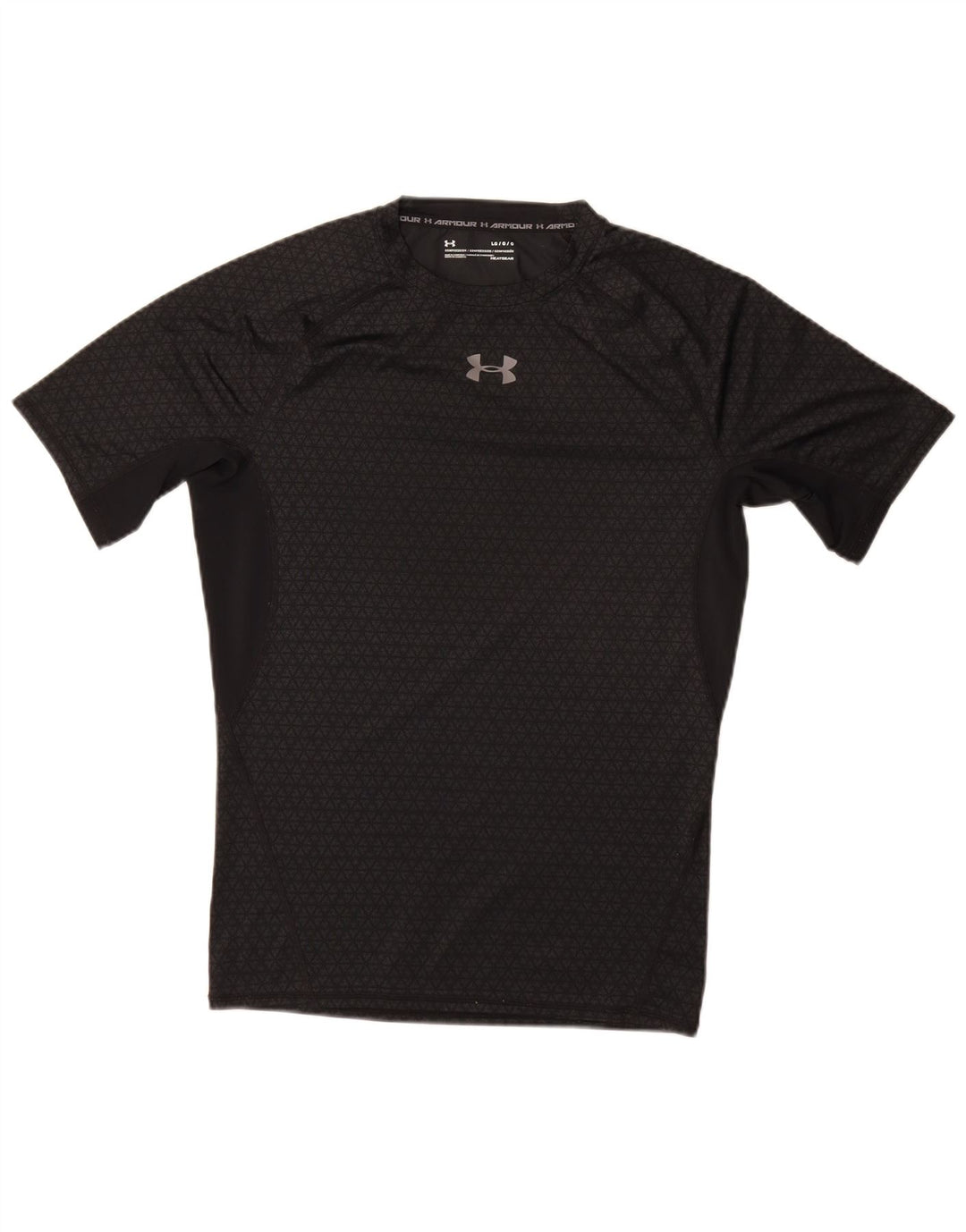 Ανδρικό μπλουζάκι UNDER Armour Heat Gear Top Large Grey Geometric Synthetic
