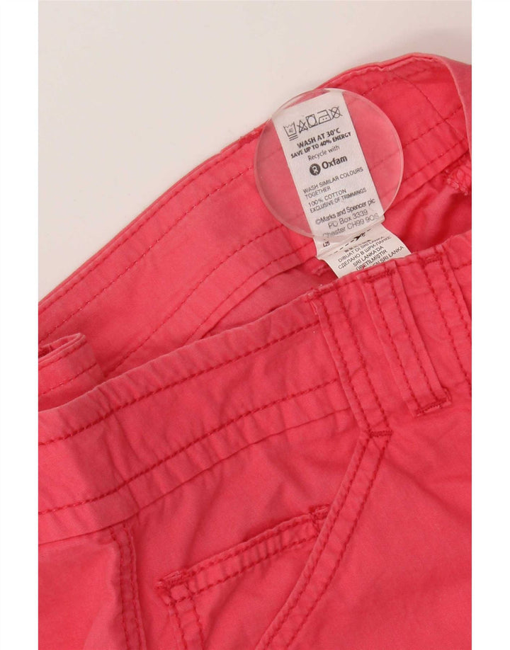 Marks & Spencer Γυναικεία Φούστα Cargo UK 12 Medium W32 Ροζ βαμβακερή