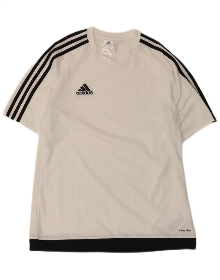 Ανδρικό T-Shirt Climalite Adidas Top Medium White Colourblock Polyester