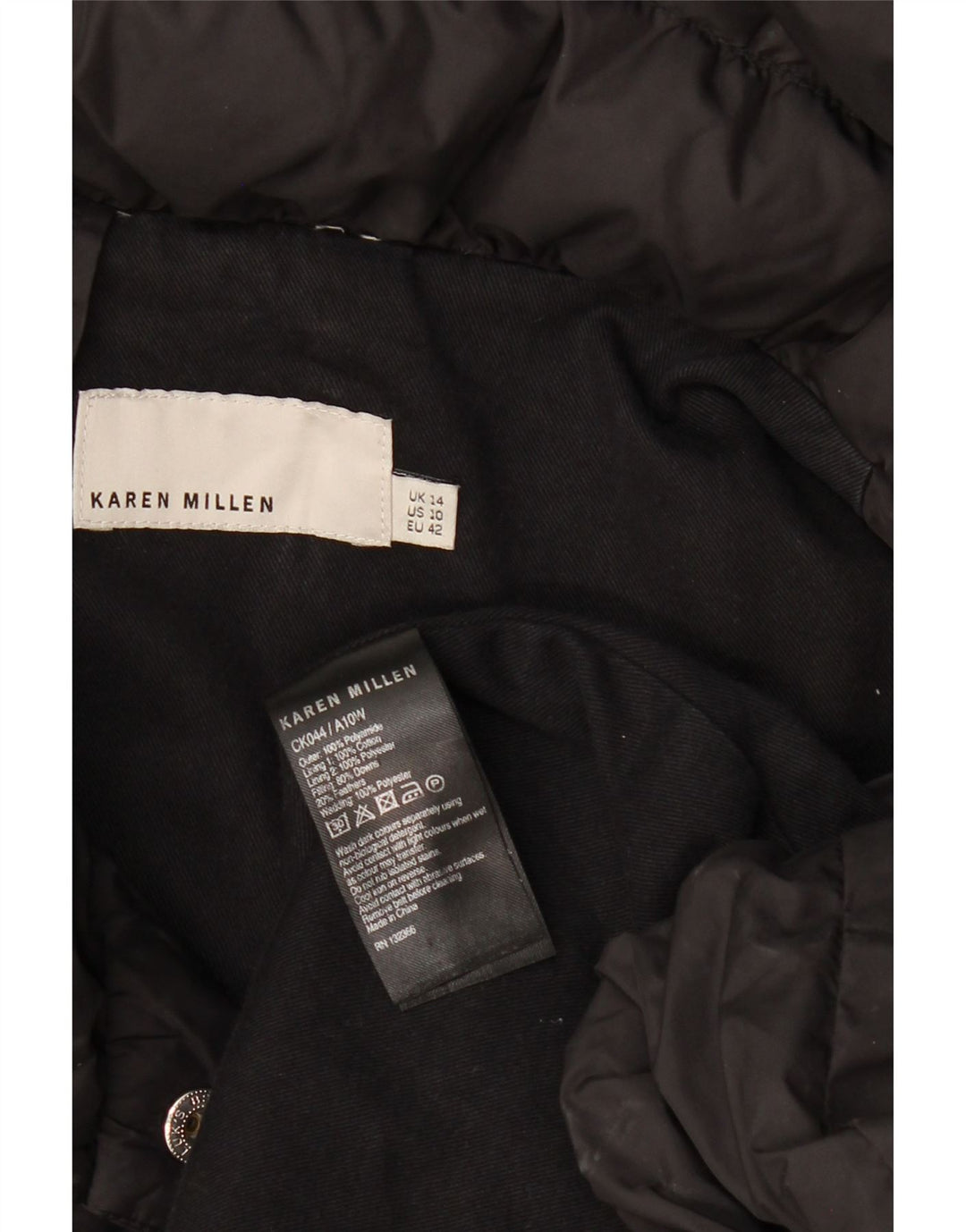 Karen Millen Γυναικείο παλτό UK 14 Large Black Polyamide