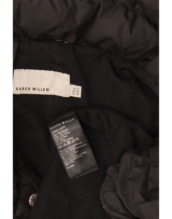 Karen Millen Γυναικείο παλτό UK 14 Large Black Polyamide