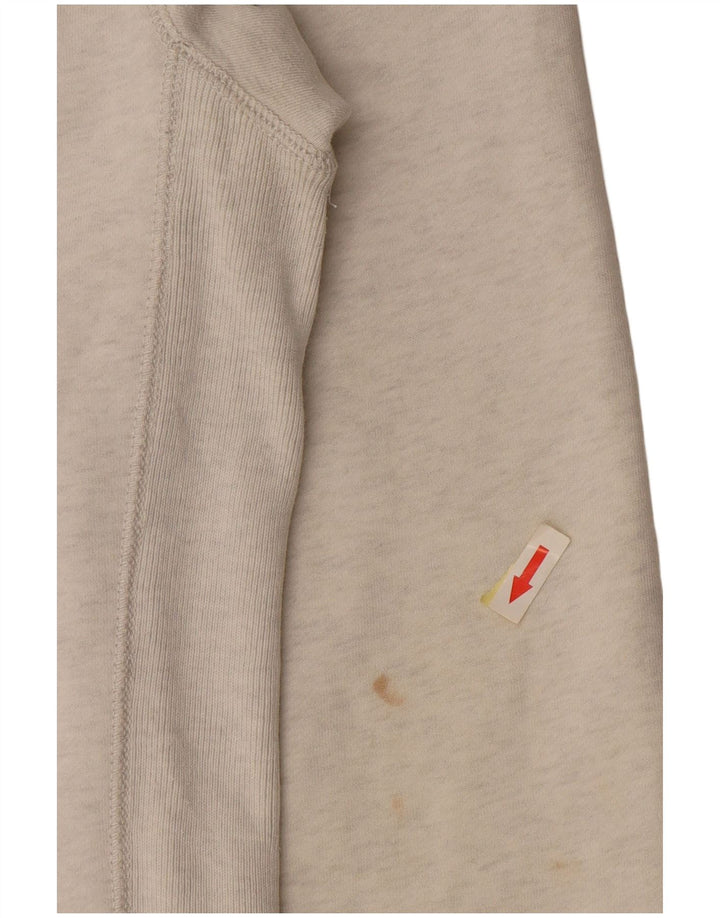 Ανδρικό πουλόβερ με κουκούλα με φερμουάρ Superdry, μεσαίο λευκό βαμβακερό