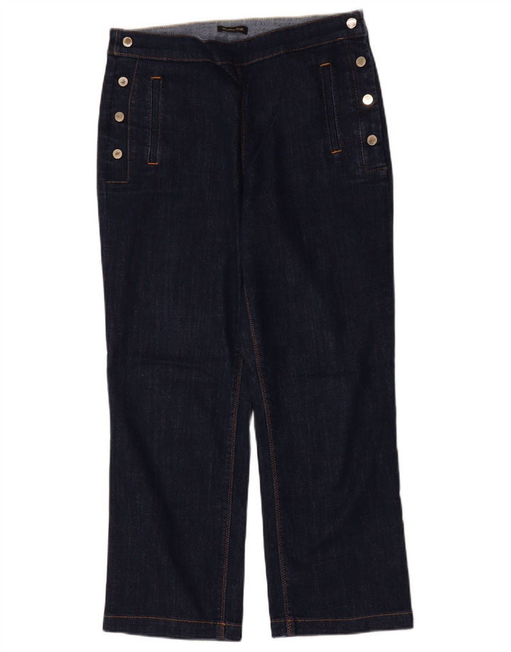 Massimo Dutti Γυναικείο Cropped Jeans EU 40 Medium W30 L25 Navy Blue Cotton