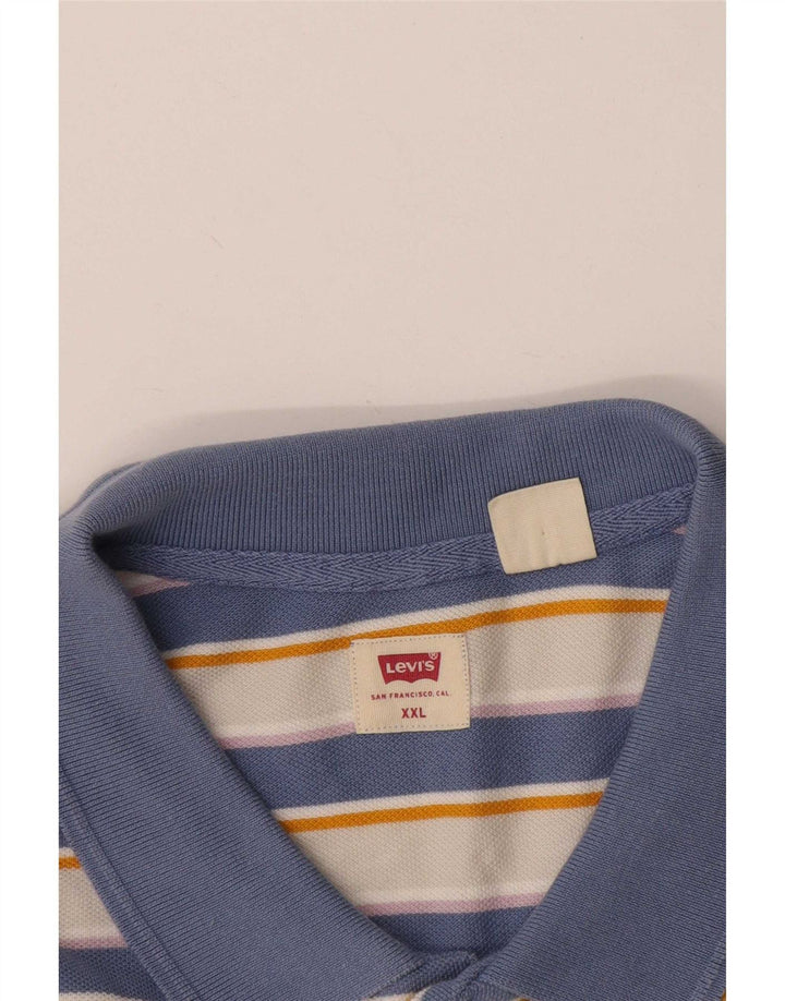 Ανδρικό μπλουζάκι πόλο Levi's 2XL μπλε ριγέ
