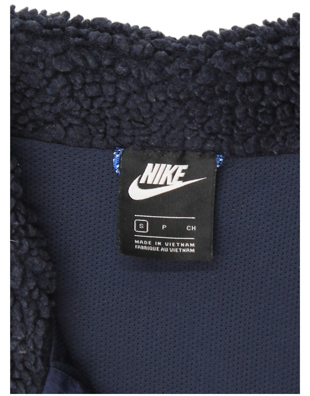 NIKE Mens Fleece Gilet UK 36 Small Navy Blue Colorblock Πολυεστέρας Sports