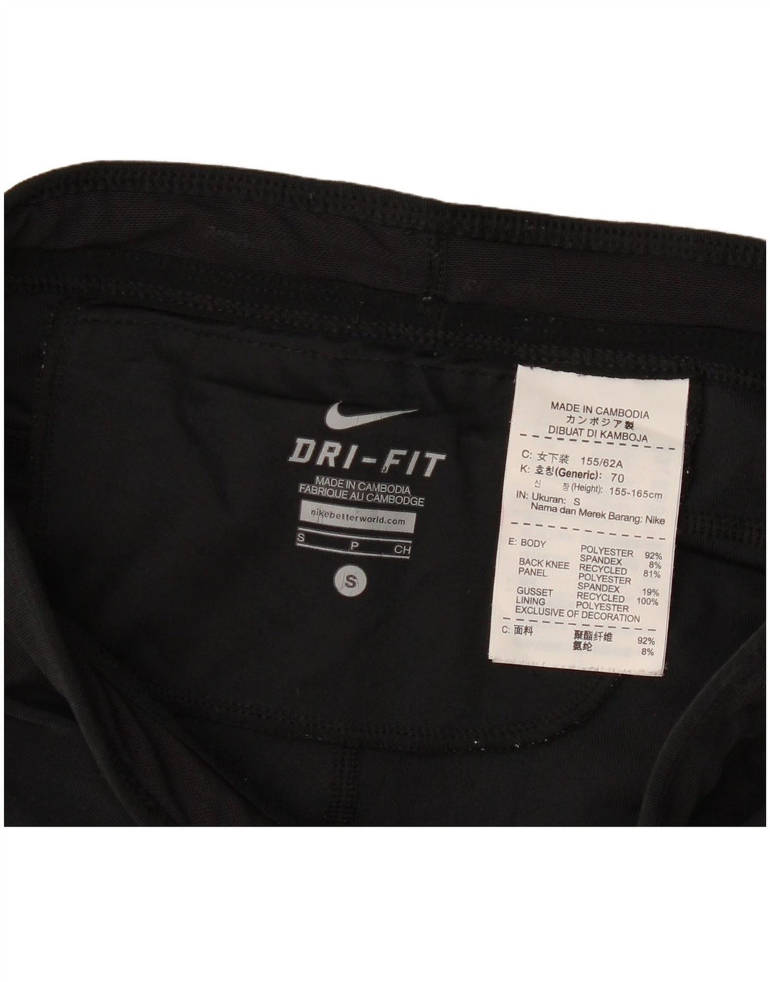 Γυναικεία κολάν Nike Dri Fit Capri UK 8 Small Black Polyester