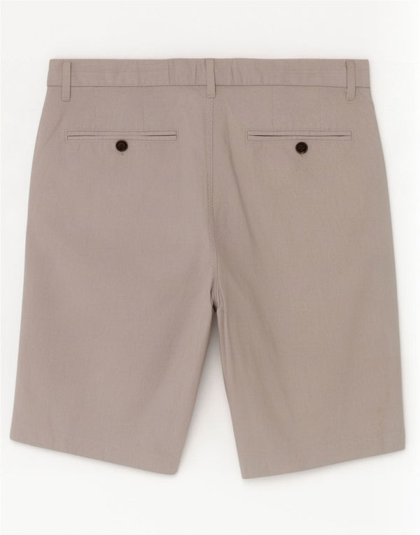 Marks & Spencer Mens Chino Shorts W32 Medium Grey Pinstripe Cotton