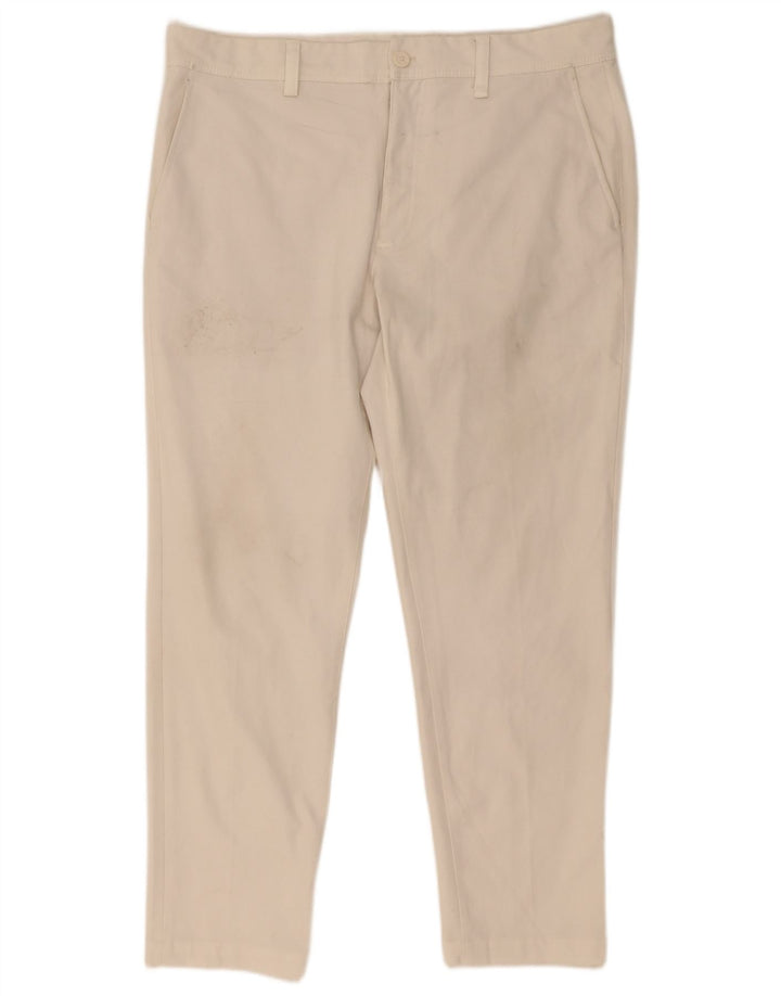 Zara Ανδρικό Slim παντελόνι Chino EU 44 Large W34 L30 White Polyester