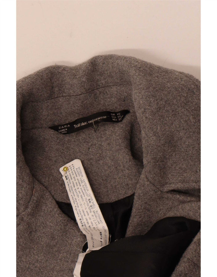 Zara Γυναικείο παλτό Trafaluc Pea UK 6 XS Grey Polyester