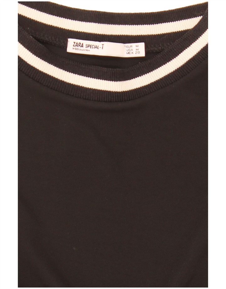 Zara Γυναικείο Γιλέκο Τοπ UK 14 Medium Black Colourblock