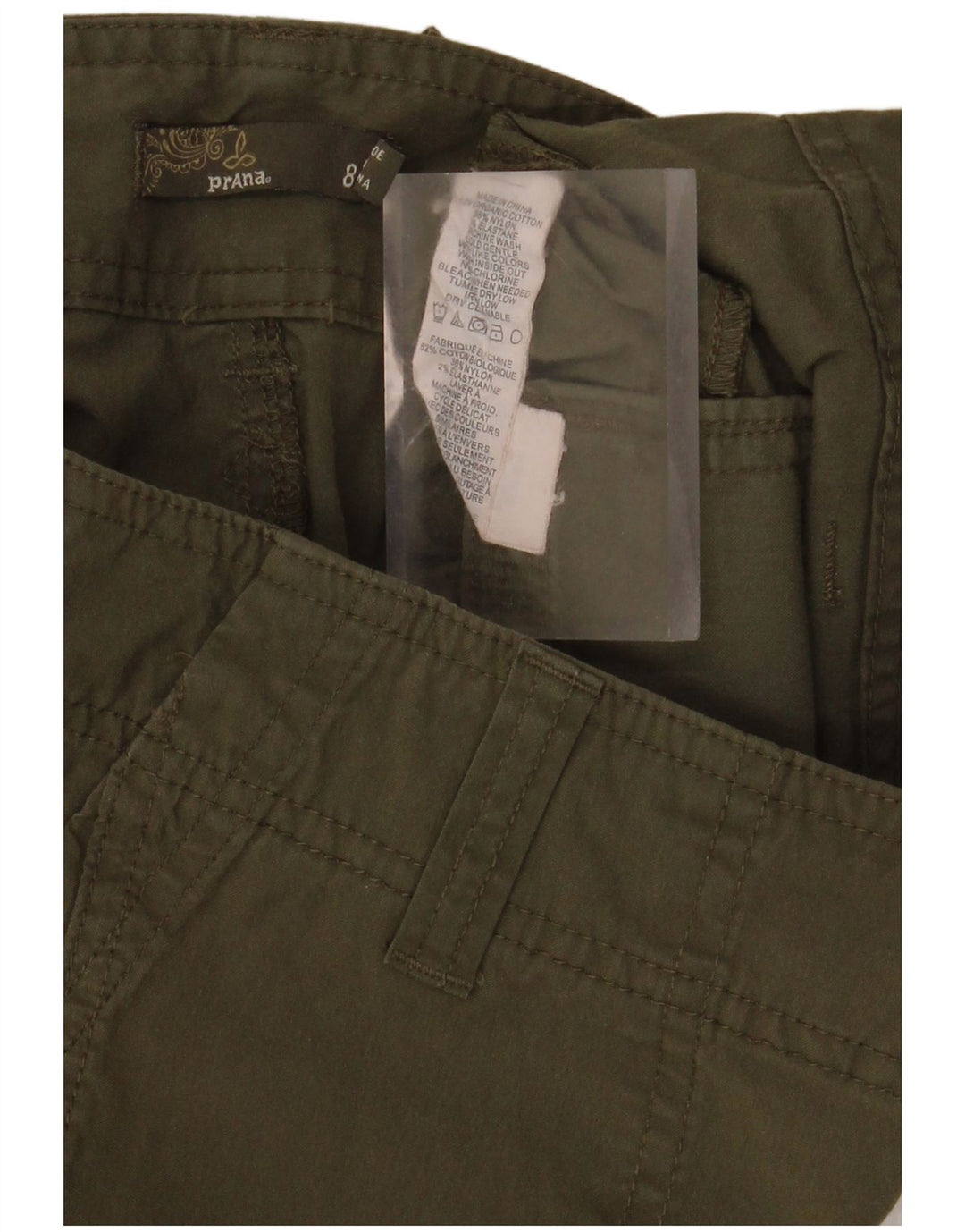 Prana Γυναικείο Σορτς Cargo US 8 Medium W32 Χακί βαμβακερό