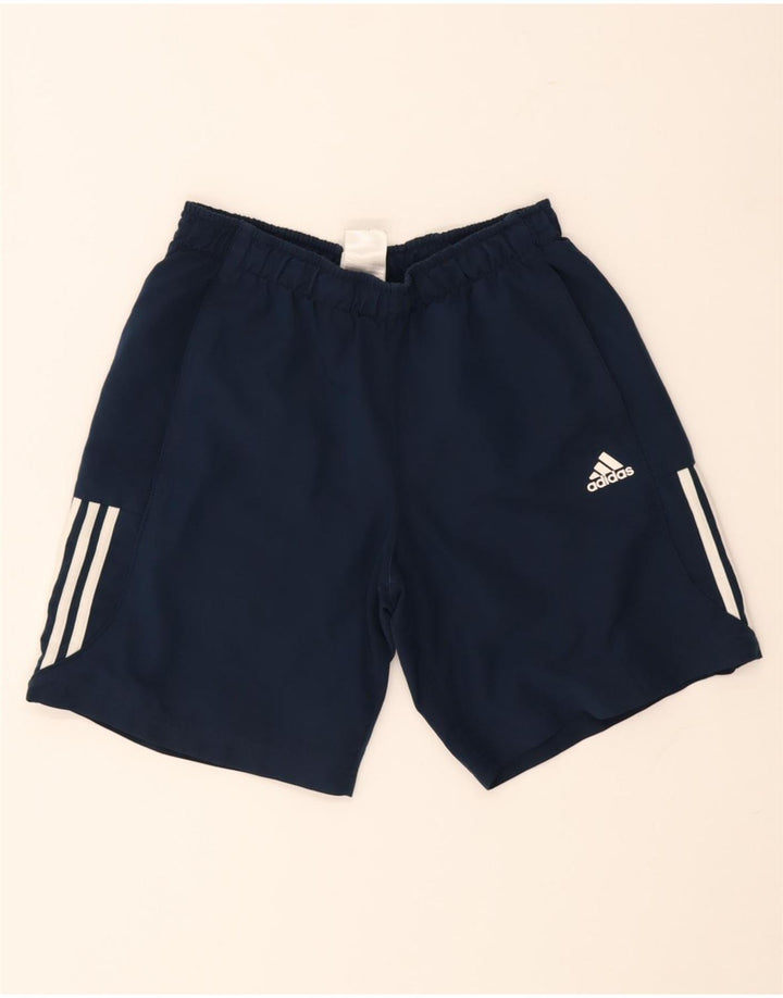 Ανδρικό αθλητικό σορτς Adidas Climalite από μεσαίο μπλε ναυτικό πολυεστέρα