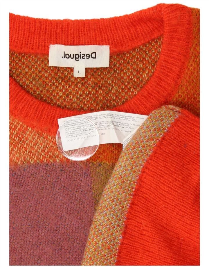 Γυναικείο πουλόβερ Desigual Crew Neck Jumper UK 16 Μεγάλο πολύχρωμο ακρυλικό
