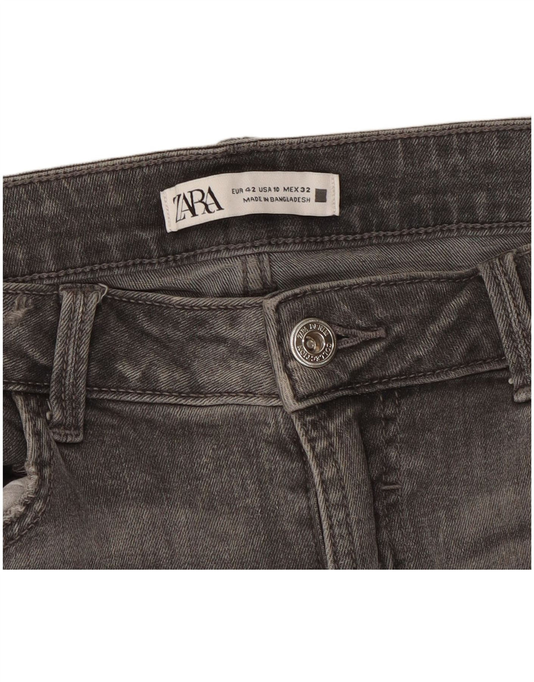 Zara Γυναικείο Slim Jeans EU 42 Large W32 L28 Grey