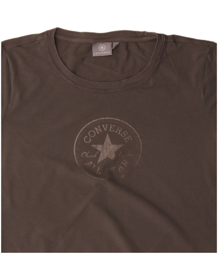 Γυναικείο γραφικό μπλουζάκι CONVERSE Top UK 18 XL Γκρι βαμβακερό