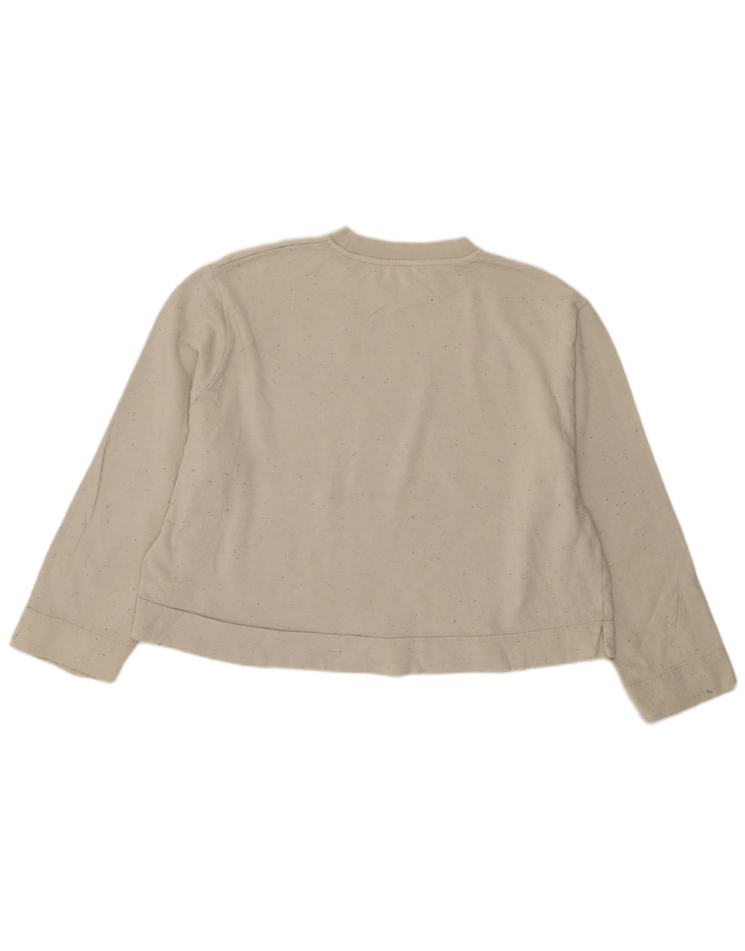 Cos Γυναικεία φούτερ υπερμεγέθη Jumper UK 10 Small White Flecked βαμβακερό