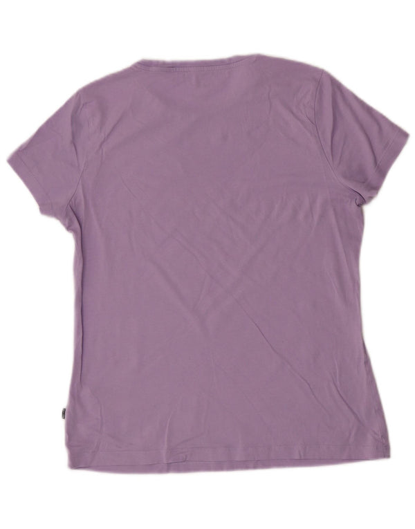 Puma Γυναικείο T-Shirt Top UK 14 Medium Purple Βαμβακερό
