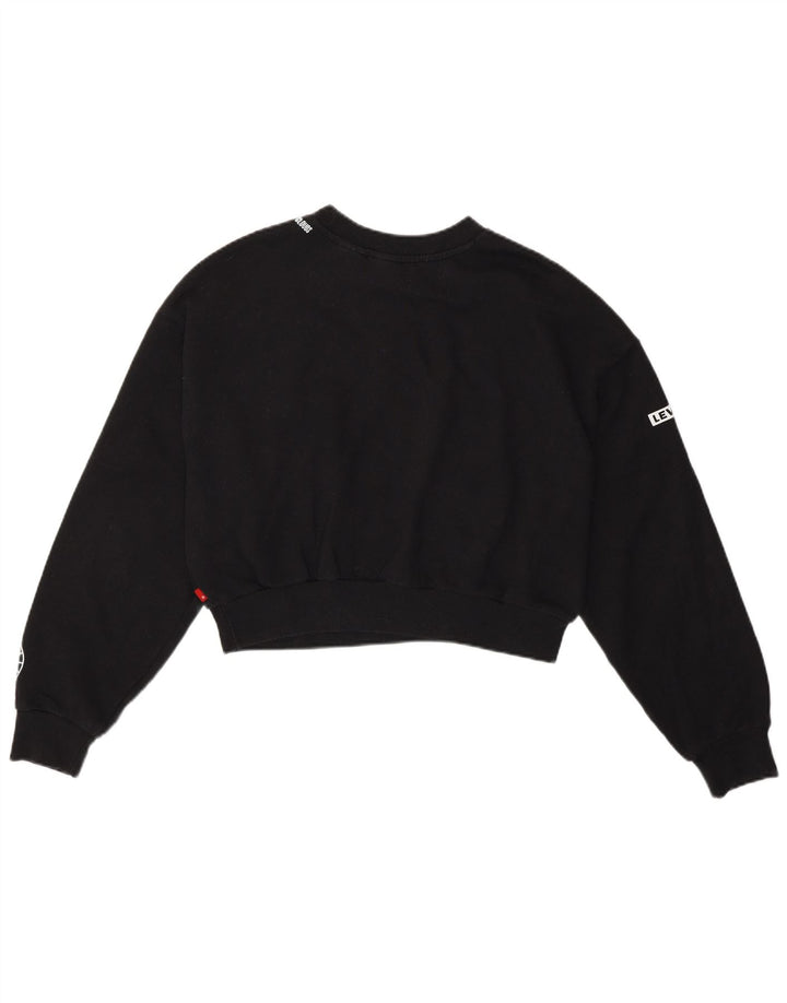 Γυναικεία φούτερ Levi's Oversized Graphic Crop Jumper UK 6 XS Black