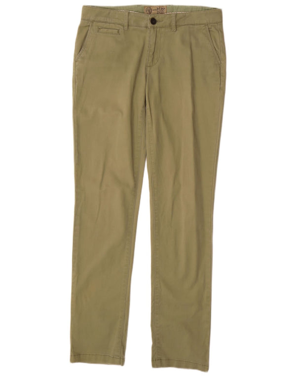 FAT FACE Γυναικείο λεπτό παντελόνι Chino UK 10 Small W32 L32 Χακί βαμβακερό