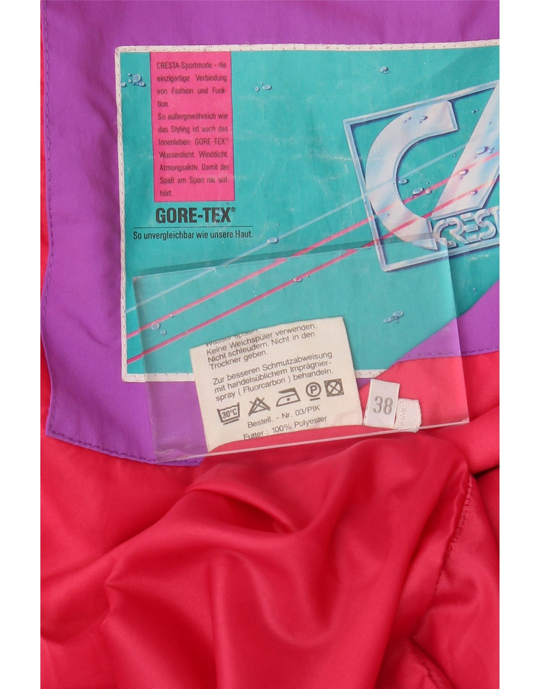 CRESTA Γυναικείο Gore-Tex παλτό υπερμεγέθη με επένδυση EU 38 Medium Purple Polyester