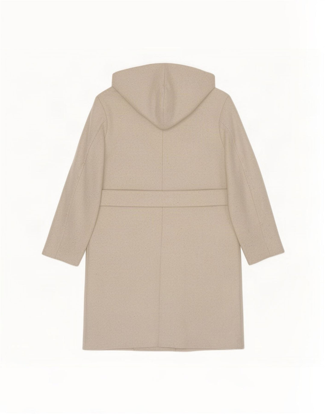 Zara Γυναικείο παλτό με κουκούλα Oversized διπλό στήθος UK 10 Small Beige