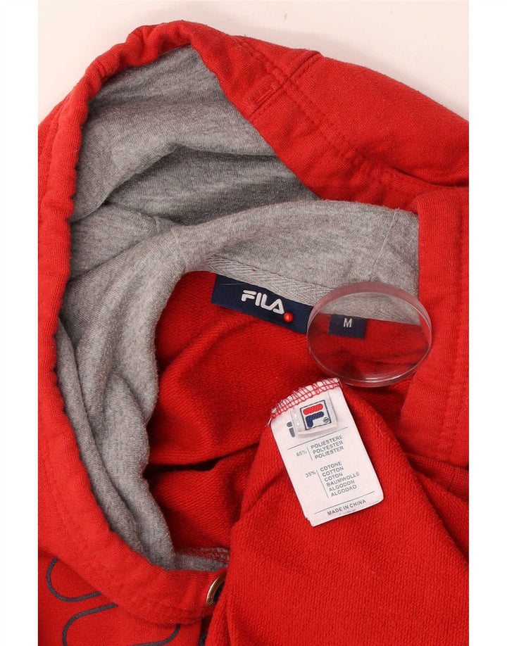 Fila Γυναικείο Graphic Hoodie Jumper UK 14 Medium Red Polyester