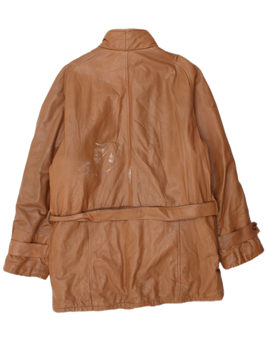 Vintage Ανδρικό Δερμάτινο Παλτό IT 50 Μεγάλο Καφέ Δέρμα