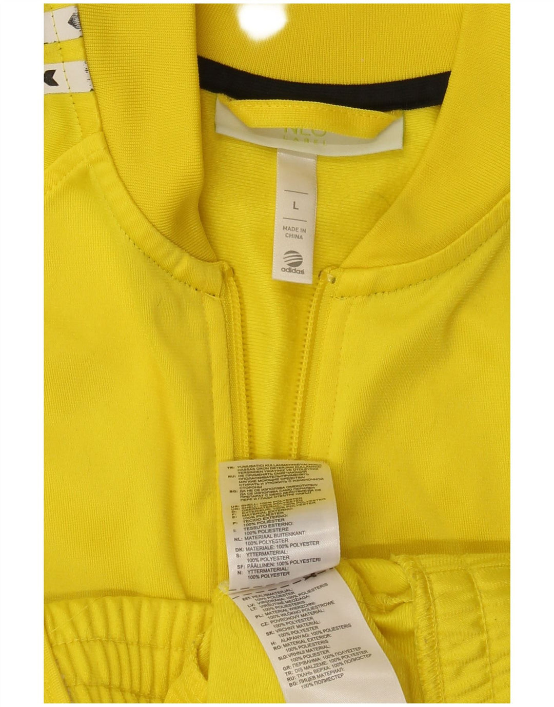 Γυναικεία αθλητική φόρμα ADIDAS Top Jacket UK 16 Large Yellow Polyester