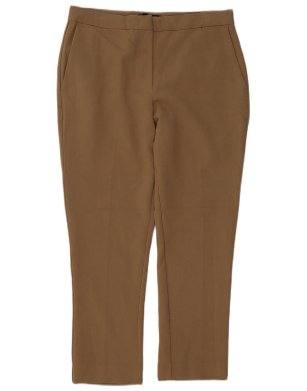 Marks & Spencer Γυναικείο αυτόγραφο παντελόνι Chino UK 10 Small W32 L25 Brown
