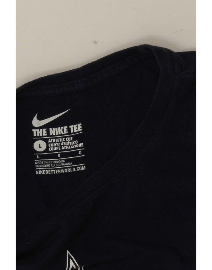 Ανδρικό γραφικό μπλουζάκι Nike τοπ μεγάλο μπλε ναυτικό