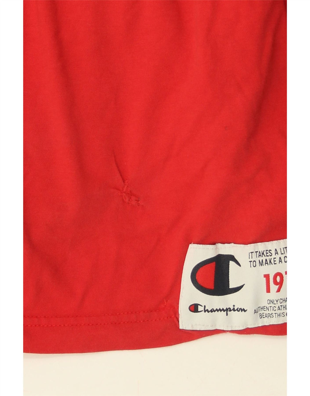 Ανδρικό γραφικό μπλουζάκι CHAMPION Top Large Red Colourblock Βαμβακερό