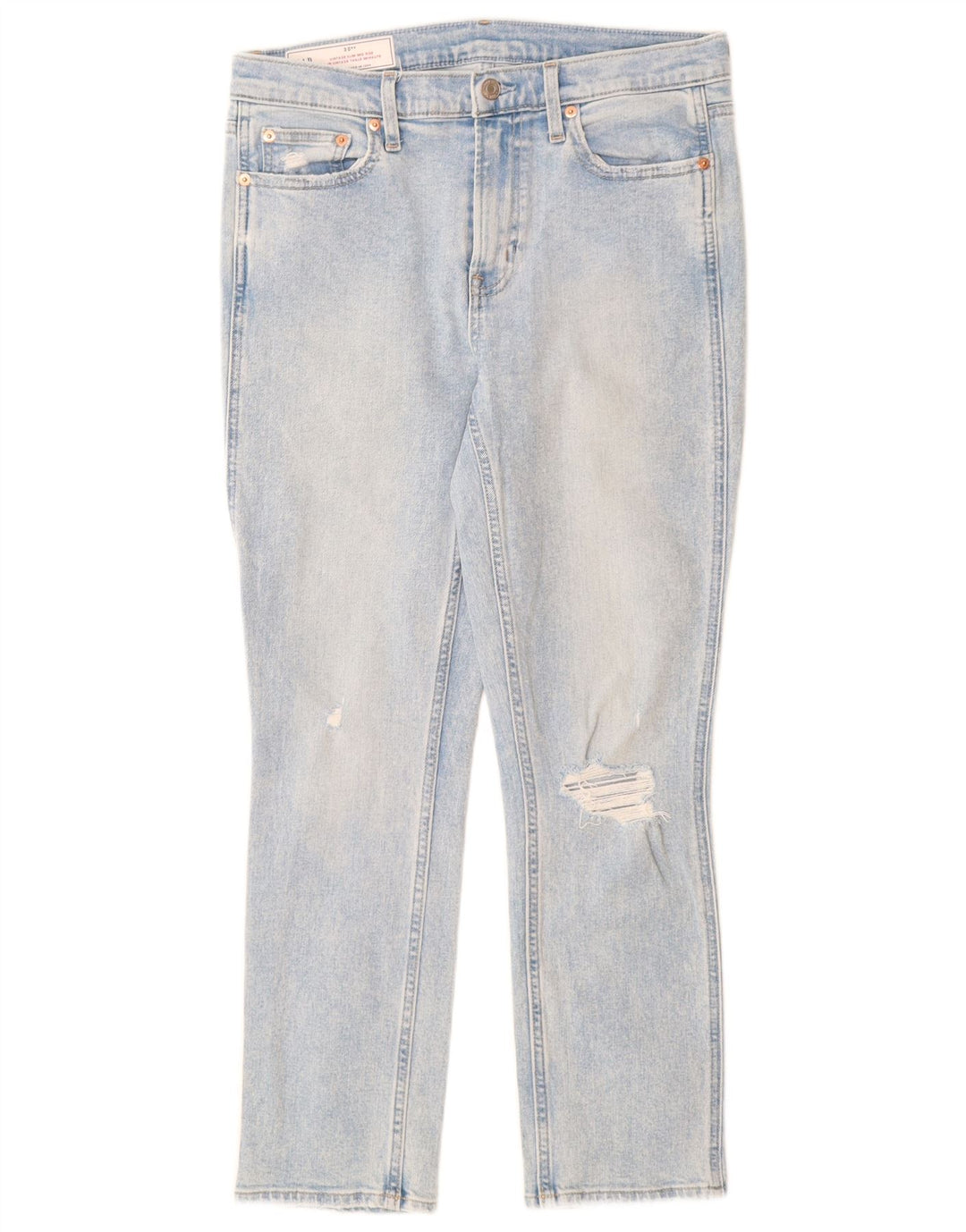 GAP Womens Distressed Ψηλό τζιν W30 L27 Μπλε βαμβακερό