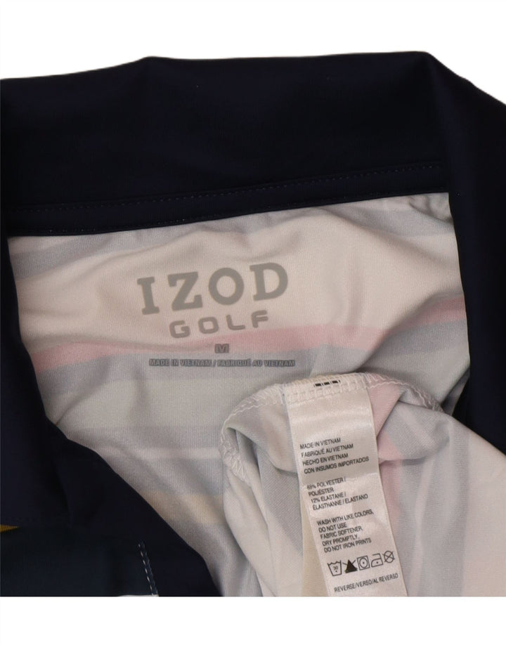 Izod γυναικείο μπλουζάκι πόλο UK 14 Μεσαίο πολύχρωμο ριγέ πολυεστέρα
