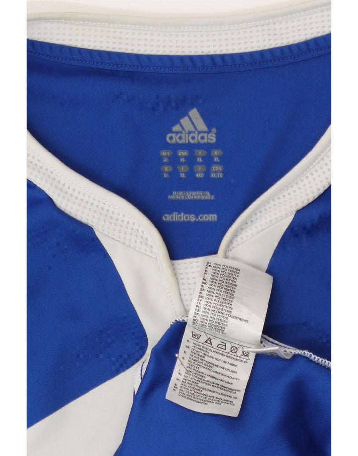 Ανδρικό γραφικό T-Shirt Adidas Top XL Blue Colourblock Polyester