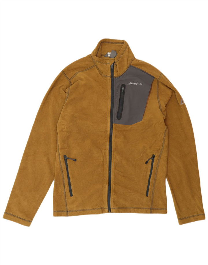 Eddie Bauer Ανδρικό Fleece Jacket UK 36 Small Brown Colourblock Πολυεστέρας