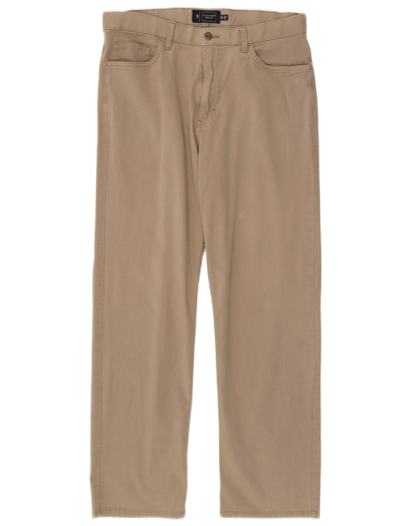 Marks & Spencer Mens Blue Harbour Straight Casual Παντελόνι W34 L28 Khaki