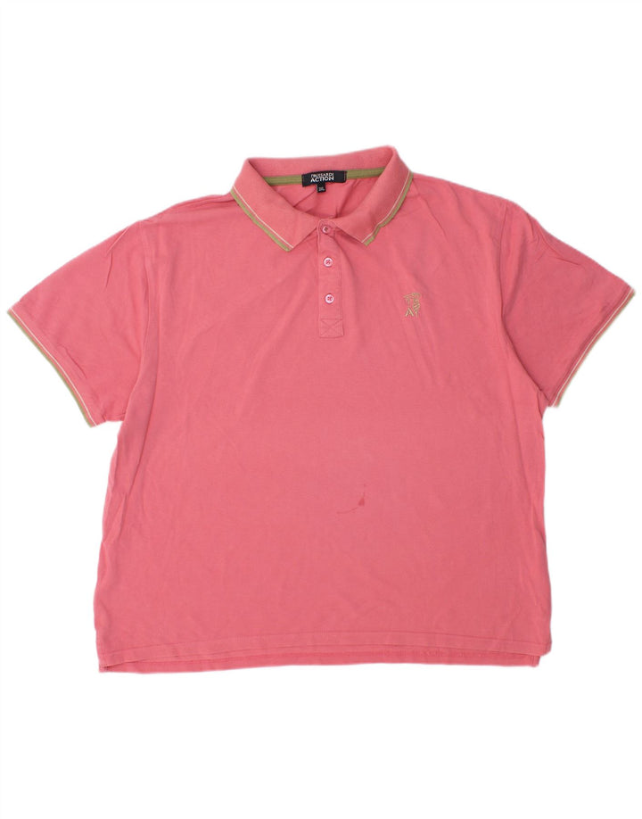 Ανδρικό μπλουζάκι πόλο Trussardi 3XL Ροζ