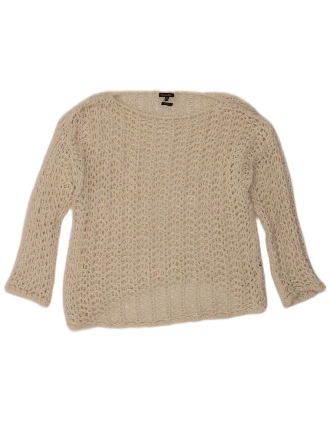 Massimo Dutti Γυναικείο πουλόβερ με λαιμόκαυστο UK 10 Small Off White