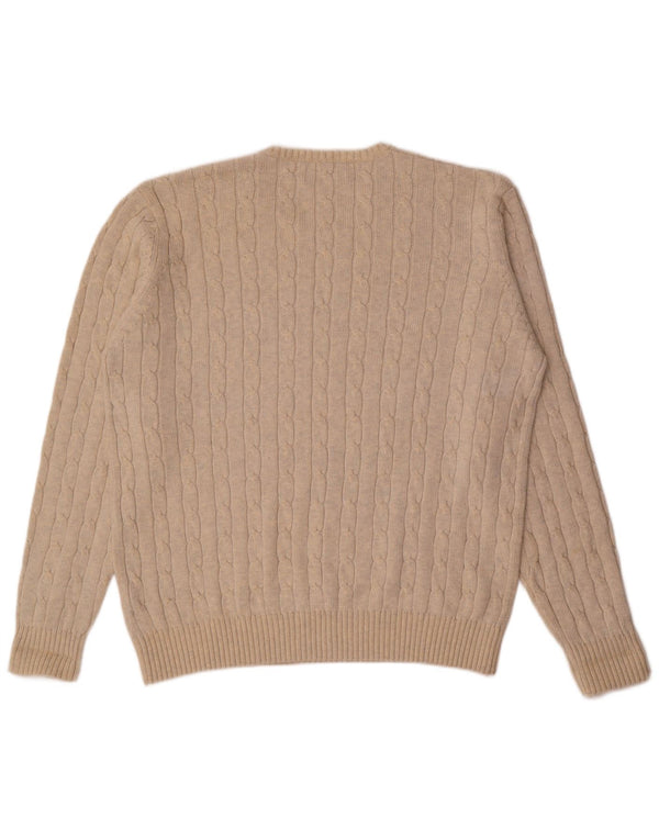 Ανδρικό πουλόβερ Marks & Spencer Crew Neck Jumper XL Beige