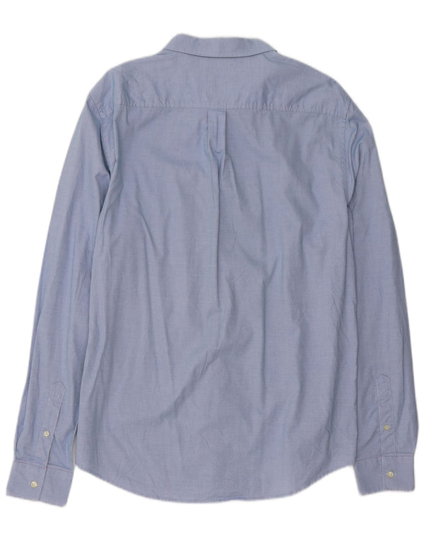 Ανδρικό πουκάμισο με κανονική εφαρμογή SUPERDRY XL Μπλε βαμβακερό ρίγες