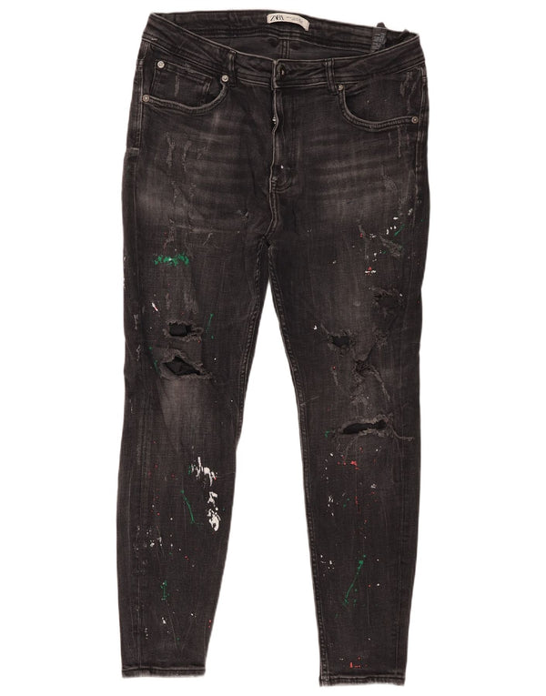 Zara Ανδρικά στενά τζιν EU 44 Large W34 L27 Γκρι βαμβακερό