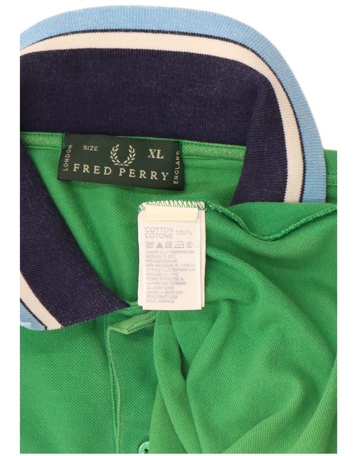 Fred Perry Ανδρικό Πόλο Μπλουζάκι XL Πράσινο βαμβακερό