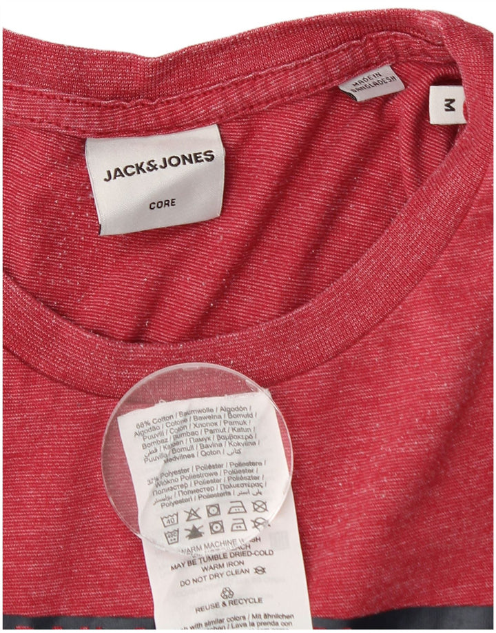 Ανδρικό γραφικό μπλουζάκι Jack & Jones Τοπ μεσαίου κόκκινου βαμβακερό
