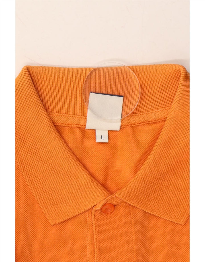 SPALDING Mens Polo Shirt Large Orange Cotton Vintage Spalding and Second-Hand Spalding from Messina Hembry 
