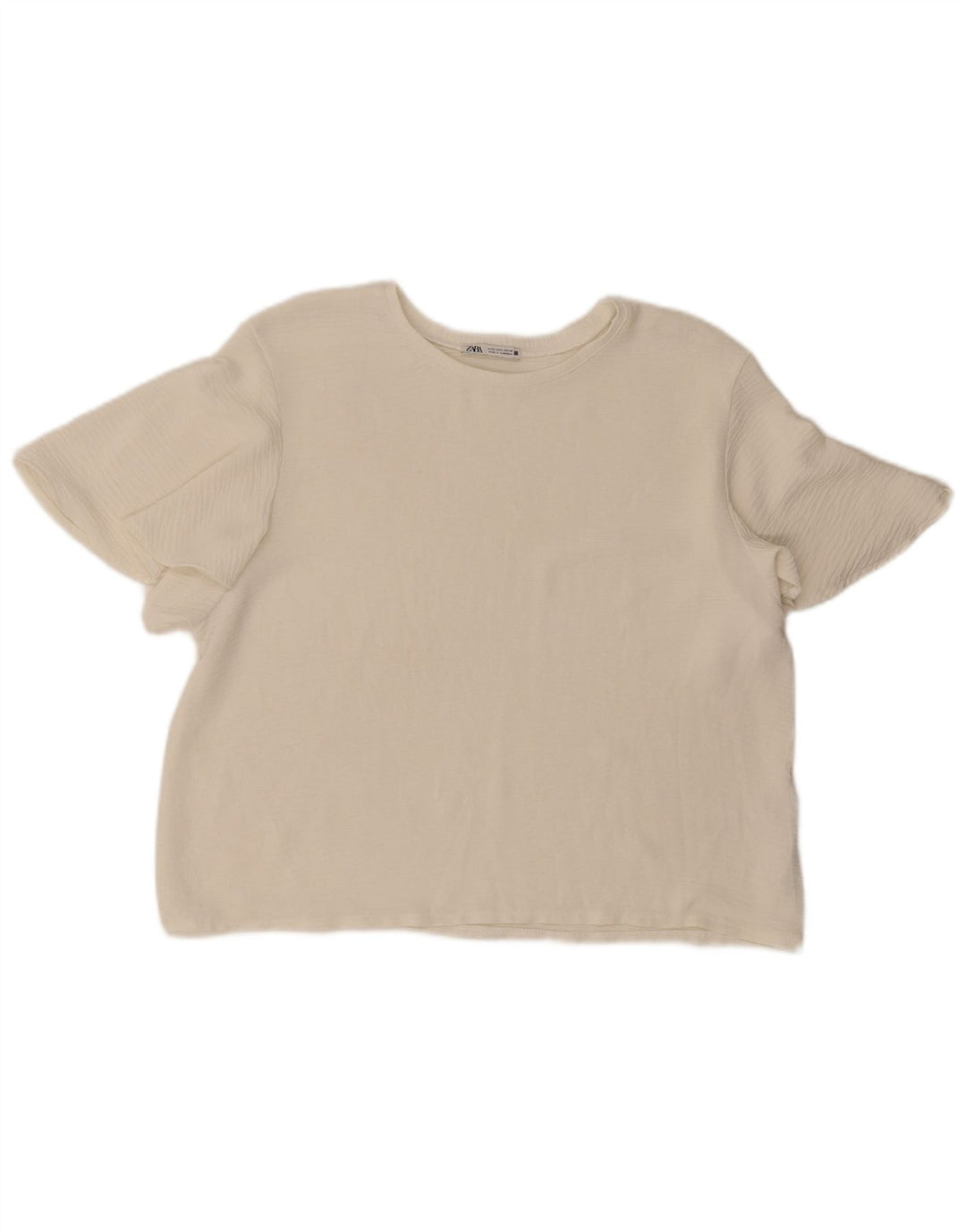 Zara Γυναικεία Μπλούζα Τοπ UK 16 Large White Polyester