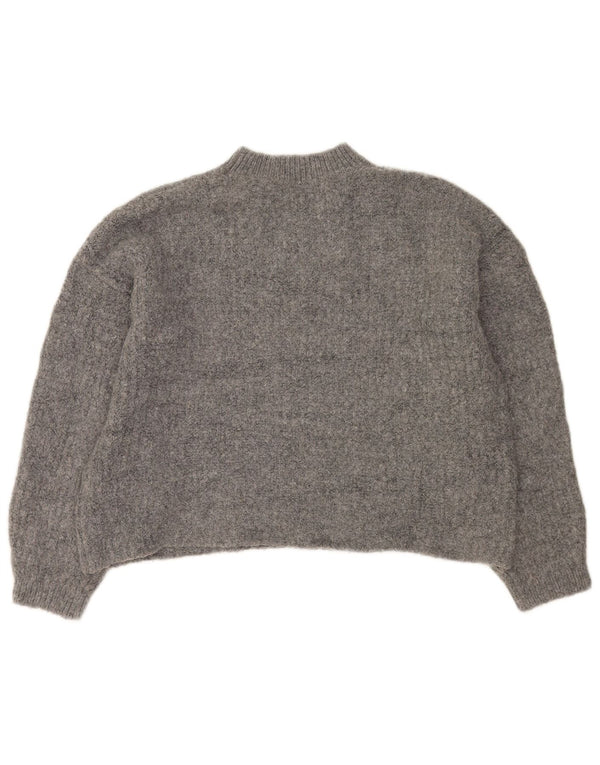 Marks & Spencer Γυναικείο πουλόβερ υπερμεγέθη Crew Neck Jumper UK 14 Medium Grey