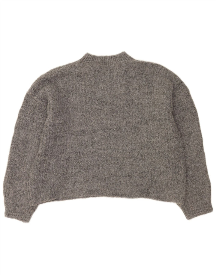 Marks & Spencer Γυναικείο πουλόβερ υπερμεγέθη Crew Neck Jumper UK 14 Medium Grey