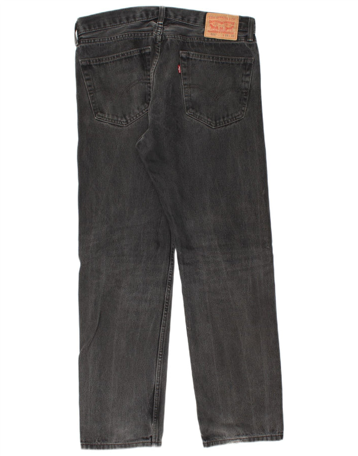 Levi's Mens 505 Straight Jeans W34 L32 Γκρι βαμβακερό