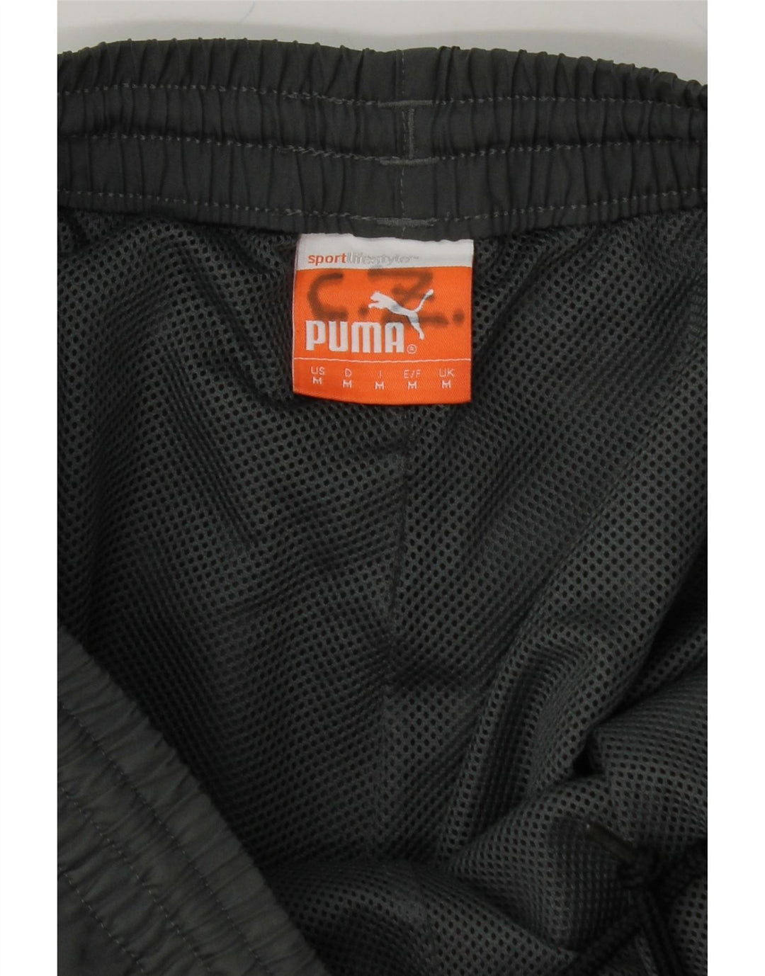 PUMA Mens Tracksuit Trousers Medium  Grey Colourblock Polyester Vintage Puma and Second-Hand Puma from Messina Hembry 
